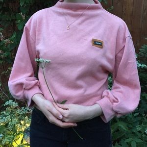 Salmon colored mid sleeve blouse/shirt